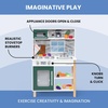 image:imageDelta Children Gourmet AllinOne Corner Play Kitchen  Toy Kitchen Playset with Safe amp Heatless Stove with Lights Oven Sink FridgeFreezer with Ice Maker and 20 Accessories NaturalWhiteGreen