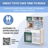 image:imageDelta Children Gourmet AllinOne Corner Play Kitchen  Toy Kitchen Playset with Safe amp Heatless Stove with Lights Oven Sink FridgeFreezer with Ice Maker and 20 Accessories NaturalWhiteGreen