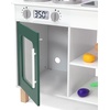 image:imageDelta Children Gourmet AllinOne Corner Play Kitchen  Toy Kitchen Playset with Safe amp Heatless Stove with Lights Oven Sink FridgeFreezer with Ice Maker and 20 Accessories NaturalWhiteGreen