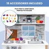 image:imageDelta Children Gourmet AllinOne Corner Play Kitchen  Toy Kitchen Playset with Safe amp Heatless Stove with Lights Oven Sink FridgeFreezer with Ice Maker and 20 Accessories NaturalWhiteGreen