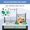 image:imageDelta Children Gourmet AllinOne Corner Play Kitchen  Toy Kitchen Playset with Safe amp Heatless Stove with Lights Oven Sink FridgeFreezer with Ice Maker and 20 Accessories NaturalWhiteGrey