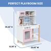 image:imageDelta Children Gourmet AllinOne Corner Play Kitchen  Toy Kitchen Playset with Safe amp Heatless Stove with Lights Oven Sink FridgeFreezer with Ice Maker and 20 Accessories NaturalWhitePink