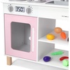 image:imageDelta Children Gourmet AllinOne Corner Play Kitchen  Toy Kitchen Playset with Safe amp Heatless Stove with Lights Oven Sink FridgeFreezer with Ice Maker and 20 Accessories NaturalWhitePink