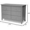image:imageDelta Children Haven 6 Drawer Dresser with Interlocking Drawers  Greenguard Gold Certified WhiteGrey