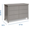 image:imageDelta Children Haven 6 Drawer Dresser with Interlocking Drawers  Greenguard Gold Certified WhiteGrey