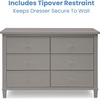 image:imageDelta Children Haven 6 Drawer Dresser with Interlocking Drawers  Greenguard Gold Certified WhiteGrey