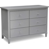 image:imageDelta Children Haven 6 Drawer Dresser with Interlocking Drawers  Greenguard Gold Certified WhiteGrey