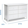 image:imageDelta Children Haven 6 Drawer Dresser with Interlocking Drawers  Greenguard Gold Certified WhiteWhite