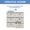 image:imageDelta Children Hayes Changing Table and Dresser for Bedroom with 6 Fabric Drawers Charcoal GreyFlaxBianca WhiteFlax Bins