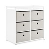image:imageDelta Children Hayes Changing Table and Dresser for Bedroom with 6 Fabric Drawers Charcoal GreyFlaxBianca WhiteFlax Bins