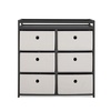 image:imageDelta Children Hayes Changing Table and Dresser for Bedroom with 6 Fabric Drawers Charcoal GreyFlaxCharcoal GreyFlax