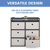 image:imageDelta Children Hayes Changing Table and Dresser for Bedroom with 6 Fabric Drawers Charcoal GreyFlaxCharcoal GreyFlax