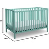 image:imageDelta Children Heartland 4in1 Convertible Crib  Greenguard Gold Certified Bianca WhiteAqua