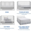image:imageDelta Children Heartland 4in1 Convertible Crib  Greenguard Gold Certified Bianca WhiteBianca White