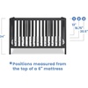 image:imageDelta Children Heartland 4in1 Convertible Crib  Greenguard Gold Certified Bianca WhiteBlack