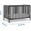 image:imageDelta Children Heartland 4in1 Convertible Crib  Greenguard Gold Certified Bianca WhiteBlack