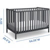 image:imageDelta Children Heartland 4in1 Convertible Crib  Greenguard Gold Certified Bianca WhiteCharcoal Grey