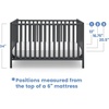 image:imageDelta Children Heartland 4in1 Convertible Crib  Greenguard Gold Certified Bianca WhiteCharcoal Grey