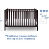 image:imageDelta Children Heartland 4in1 Convertible Crib  Greenguard Gold Certified Bianca WhiteDark Chocolate