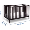 image:imageDelta Children Heartland 4in1 Convertible Crib  Greenguard Gold Certified Bianca WhiteDark Chocolate