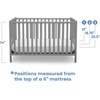 image:imageDelta Children Heartland 4in1 Convertible Crib  Greenguard Gold Certified Bianca WhiteGrey