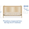 image:imageDelta Children Heartland 4in1 Convertible Crib  Greenguard Gold Certified Bianca WhiteNatural