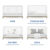 image:imageDelta Children Jade 4in1 Convertible Crib  Greenguard Gold Certified Bianca WhiteBronzeBianca WhiteBronze