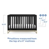 image:imageDelta Children Jade 4in1 Convertible Crib  Greenguard Gold Certified Bianca WhiteBronzeEbonyBronze