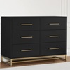 image:imageDelta Children Jade 6 Drawer Dresser with Interlock Drawer System Black EbonyMelted BronzeBlack EbonyMelted Bronze