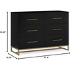 image:imageDelta Children Jade 6 Drawer Dresser with Interlock Drawer System Black EbonyMelted BronzeBlack EbonyMelted Bronze