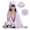 image:imageDelta Children Kids Hooded Bath Towel with Pockets  Super Soft and Absorbent Great Gift for Boys and Girls Light Purple UnicornLight Purple Unicorn