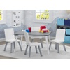 image:imageDelta Children Kids Table and Chair Set 4 Chairs Included GreyBlueGreyWhite