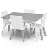 image:imageDelta Children Kids Table and Chair Set 4 Chairs Included GreyBlueGreyWhite