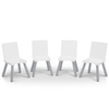 image:imageDelta Children Kids Table and Chair Set 4 Chairs Included GreyBlueGreyWhite