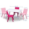 image:imageDelta Children Kids Table and Chair Set 4 Chairs Included GreyBlueWhitePink