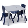 image:imageDelta Children Kids Table and Chair Set with Storage Basket  Toddler Activity Desk for Arts Crafts amp Play Snacks amp Learning  2 Chairs Included Sturdy Wood GREENGUARD Gold Certified Ages 36GreyBlue