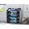 image:imageDelta Children Kids Toy Storage Organizer with 12 Plastic Bins  Greenguard Gold Certified NaturalPrimaryGreyBlue