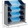 image:imageDelta Children Kids Toy Storage Organizer with 12 Plastic Bins  Greenguard Gold Certified NaturalPrimaryGreyBlue