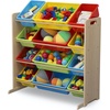 image:imageDelta Children Kids Toy Storage Organizer with 12 Plastic Bins  Greenguard Gold Certified NaturalPrimaryNaturalPrimary
