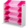 image:imageDelta Children Kids Toy Storage Organizer with 12 Plastic Bins  Greenguard Gold Certified NaturalPrimaryWhitePink