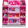 image:imageDelta Children Kids Toy Storage Organizer with 12 Plastic Bins  Greenguard Gold Certified NaturalPrimaryWhitePink