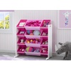 image:imageDelta Children Kids Toy Storage Organizer with 12 Plastic Bins  Greenguard Gold Certified NaturalPrimaryWhitePink