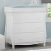 image:imageDelta Children Lancaster 3 Drawer Dresser with Changing Top and Interlocking Drawers  Greenguard Gold Certified Bianca WhiteBianca White