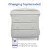 image:imageDelta Children Lancaster 3 Drawer Dresser with Changing Top and Interlocking Drawers  Greenguard Gold Certified Bianca WhiteBianca White