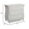 image:imageDelta Children Lancaster 3 Drawer Dresser with Changing Top and Interlocking Drawers  Greenguard Gold Certified Bianca WhiteBianca White