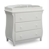 image:imageDelta Children Lancaster 3 Drawer Dresser with Changing Top and Interlocking Drawers  Greenguard Gold Certified Bianca WhiteBianca White