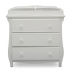 image:imageDelta Children Lancaster 3 Drawer Dresser with Changing Top and Interlocking Drawers  Greenguard Gold Certified Bianca WhiteBianca White