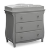 image:imageDelta Children Lancaster 3 Drawer Dresser with Changing Top and Interlocking Drawers  Greenguard Gold Certified Bianca WhiteGrey