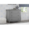 image:imageDelta Children Lancaster 3 Drawer Dresser with Changing Top and Interlocking Drawers  Greenguard Gold Certified Bianca WhiteGrey
