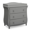 image:imageDelta Children Lancaster 3 Drawer Dresser with Changing Top and Interlocking Drawers  Greenguard Gold Certified Bianca WhiteGrey